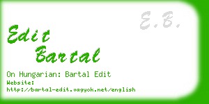 edit bartal business card